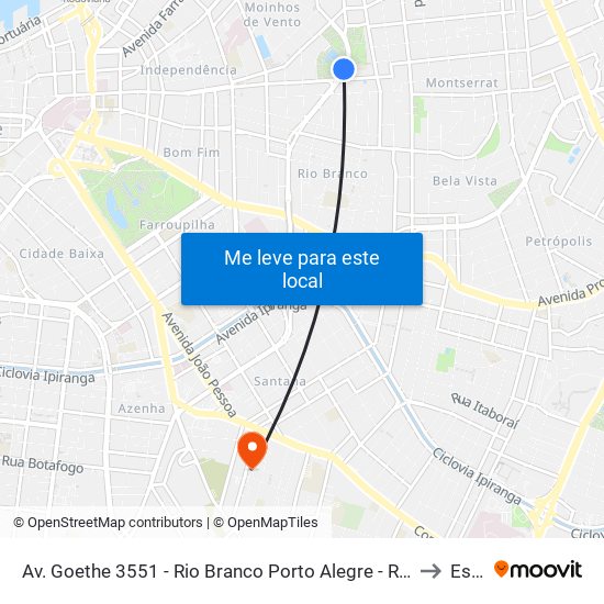 Av. Goethe 3551 - Rio Branco Porto Alegre - Rs 90430-100 Brasil to Espm map