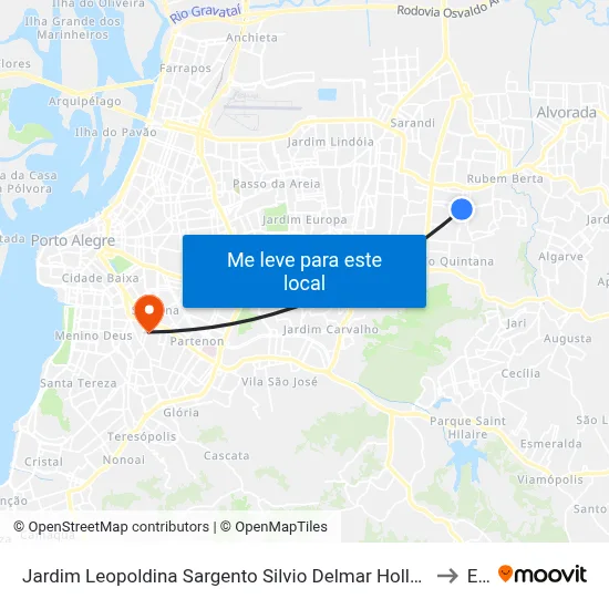 Jardim Leopoldina Sargento Silvio Delmar Hollenbach - Rubem Berta Porto Alegre - Rs 91240-120 Brasil to Espm map
