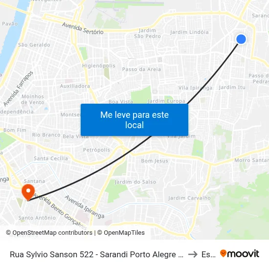 Rua Sylvio Sanson 522 - Sarandi Porto Alegre - Rs 91130-330 Brasil to Espm map