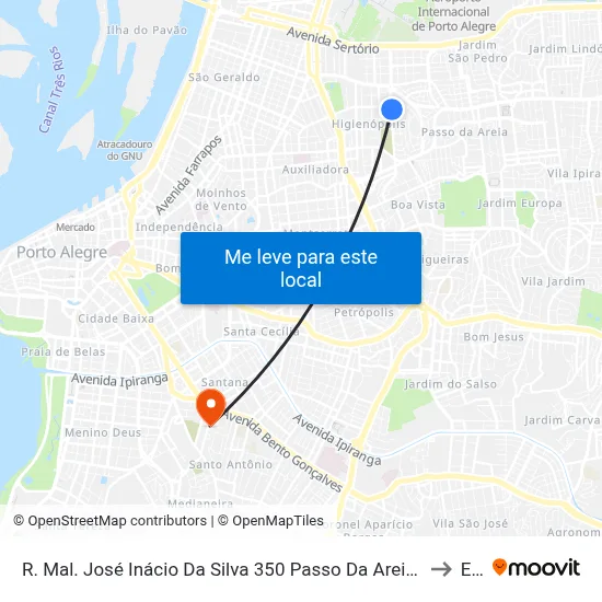 R. Mal. José Inácio Da Silva 350 Passo Da Areia Porto Alegre - Rio Grande Do Sul 90520-280 Brasil to Espm map
