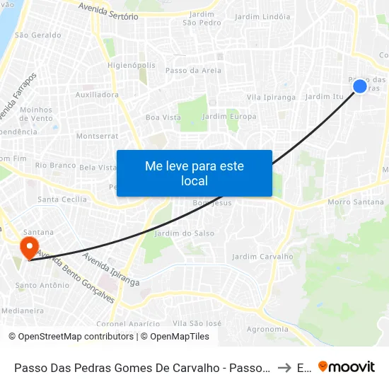 Passo Das Pedras Gomes De Carvalho - Passo Das Pedras Porto Alegre - Rs 91230-370 Brasil to Espm map