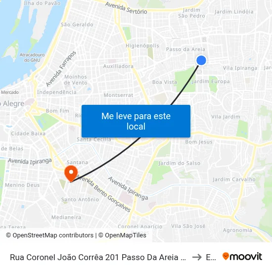 Rua Coronel João Corrêa 201 Passo Da Areia Porto Alegre - Rs 91350-190 Brasil to Espm map