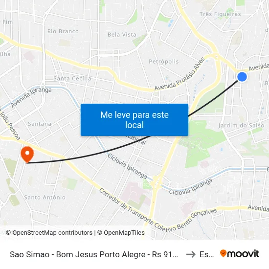 Sao Simao - Bom Jesus Porto Alegre - Rs 91420-500 Brasil to Espm map