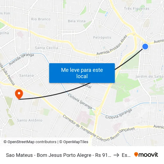 Sao Mateus - Bom Jesus Porto Alegre - Rs 91420-500 Brasil to Espm map