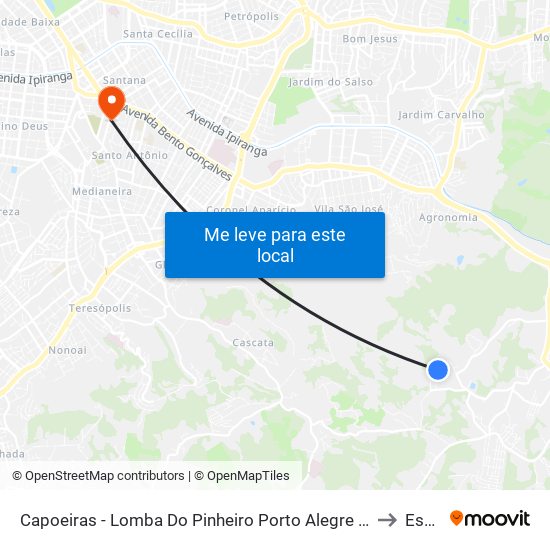 Capoeiras - Lomba Do Pinheiro Porto Alegre - Rs Brasil to Espm map