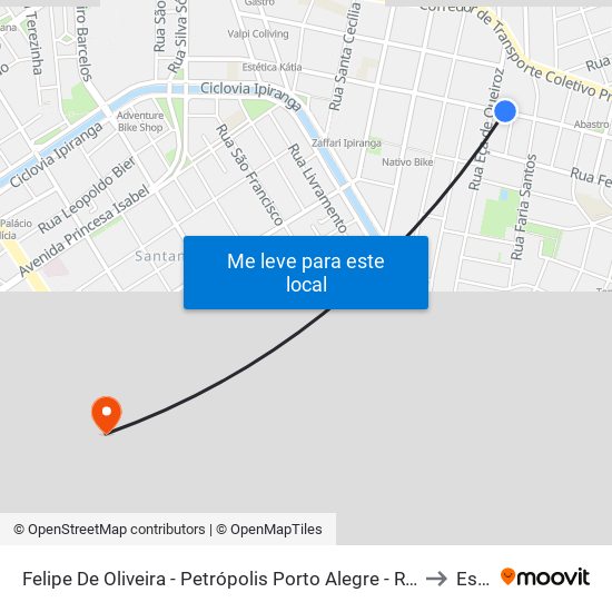 Felipe De Oliveira - Petrópolis Porto Alegre - Rs 90630-040 Brasil to Espm map