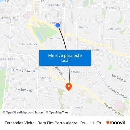 Fernandes Vieira - Bom Fim Porto Alegre - Rs 90035-190 Brasil to Espm map