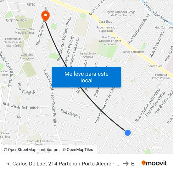 R. Carlos De Laet 214 Partenon Porto Alegre - Rio Grande Do Sul 90680-350 Brasil to Espm map