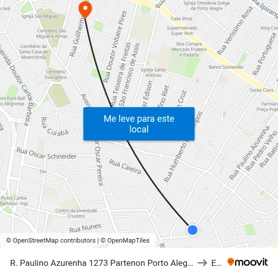 R. Paulino Azurenha 1273 Partenon Porto Alegre - Rio Grande Do Sul 90680-240 Brasil to Espm map