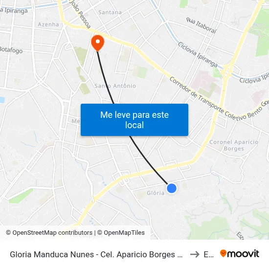 Gloria Manduca Nunes - Cel. Aparicio Borges Porto Alegre - Rs 91710-020 Brasil to Espm map