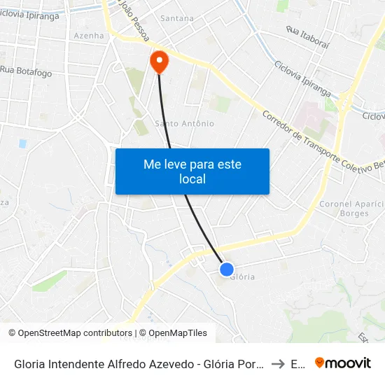 Gloria Intendente Alfredo Azevedo - Glória Porto Alegre - Rs 90660-070 Brasil to Espm map