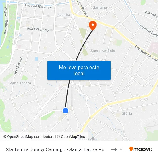 Sta Tereza Joracy Camargo - Santa Tereza Porto Alegre - Rs 90840-520 Brasil to Espm map