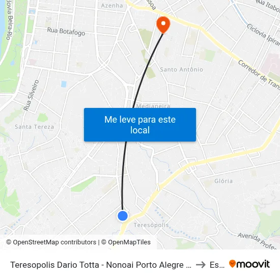 Teresopolis Dario Totta - Nonoai Porto Alegre - Rs 90840-740 Brasil to Espm map
