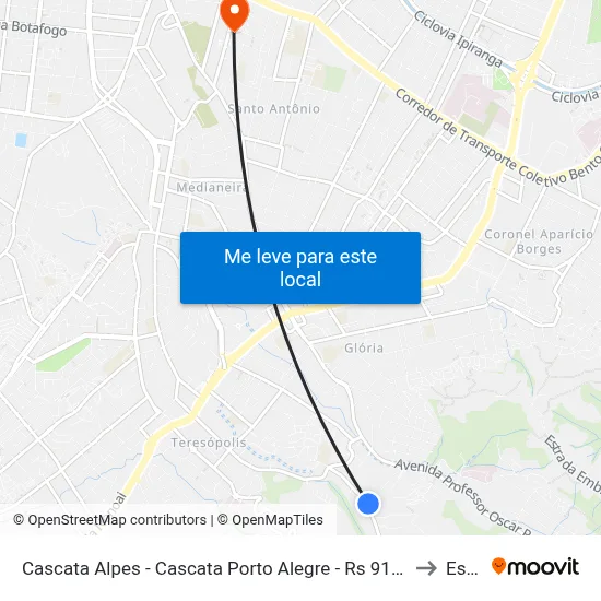 Cascata Alpes - Cascata Porto Alegre - Rs 91720-120 Brasil to Espm map