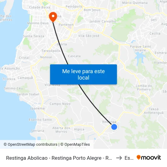 Restinga Abolicao - Restinga Porto Alegre - Rs 91790-230 Brasil to Espm map