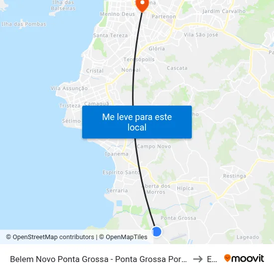 Belem Novo Ponta Grossa - Ponta Grossa Porto Alegre - Rs 91780-590 Brasil to Espm map