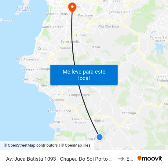 Av. Juca Batista 1093 - Chapeu Do Sol Porto Alegre - Rs 91770-001 Brasil to Espm map