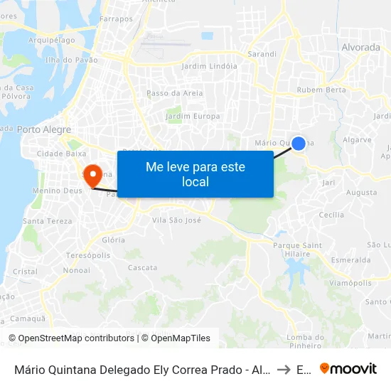 Mário Quintana Delegado Ely Correa Prado - Alto Petrópolis Porto Alegre - Rs Brasil to Espm map