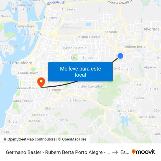 Germano Basler - Rubem Berta Porto Alegre - Rs 91240-320 Brasil to Espm map