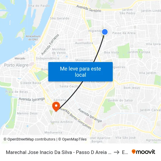 Marechal Jose Inacio Da Silva - Passo D Areia Porto Alegre - Rs 90520-280 Brasil to Espm map