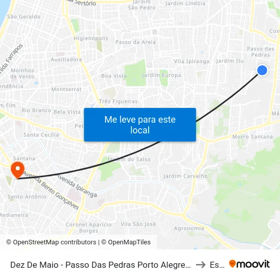 Dez De Maio - Passo Das Pedras Porto Alegre - Rs 91230-580 Brasil to Espm map