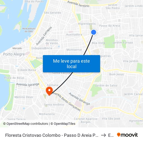 Floresta Cristovao Colombo - Passo D Areia Porto Alegre - Rs 90520-280 Brasil to Espm map