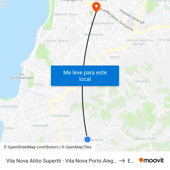Vila Nova Atilio Supertti - Vila Nova Porto Alegre - Rs 91740-800 Brasil to Espm map