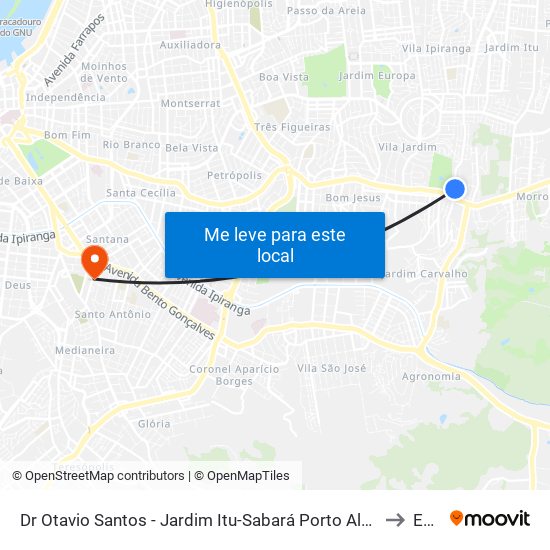 Dr Otavio Santos - Jardim Itu-Sabará Porto Alegre - Rs 91210-000 Brasil to Espm map