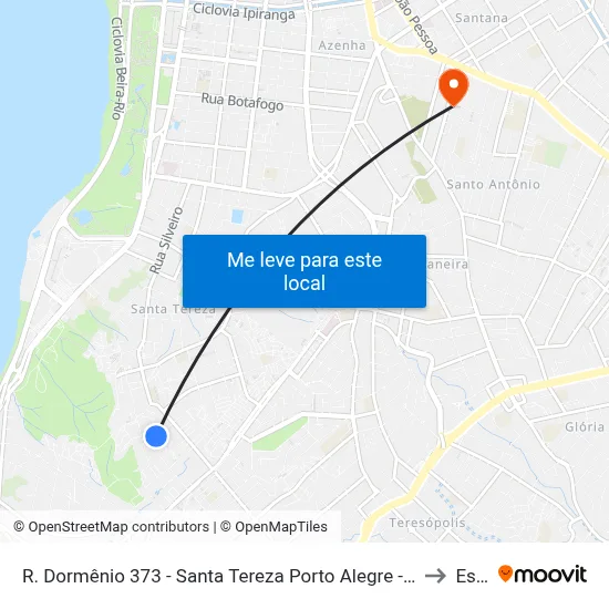 R. Dormênio 373 - Santa Tereza Porto Alegre - Rs 90840-100 Brasil to Espm map