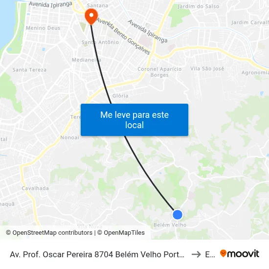 Av. Prof. Oscar Pereira 8704 Belém Velho Porto Alegre - Rio Grande Do Sul 91787-318 Brasil to Espm map