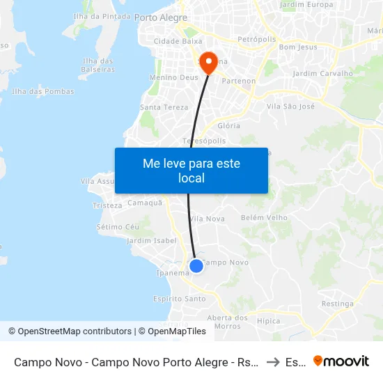 Campo Novo - Campo Novo Porto Alegre - Rs 91751-443 Brasil to Espm map