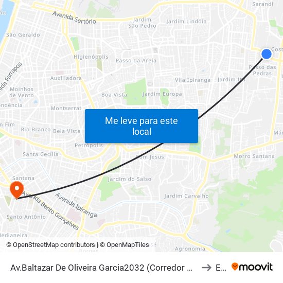 Av.Baltazar De Oliveira Garcia2032 (Corredor Bc) - Sarandi Porto Alegre - Rs 91230-300 Brasil to Espm map