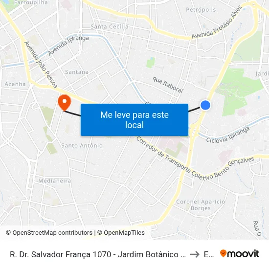 R. Dr. Salvador França 1070 - Jardim Botânico Porto Alegre - Rs 90690-000 Brasil to Espm map