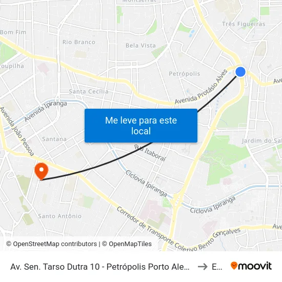 Av. Sen. Tarso Dutra 10 - Petrópolis Porto Alegre - Rs 90690-425 Brasil to Espm map