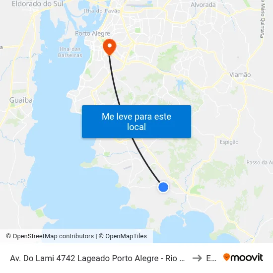 Av. Do Lami 4742 Lageado Porto Alegre - Rio Grande Do Sul 91782-701 Brasil to Espm map