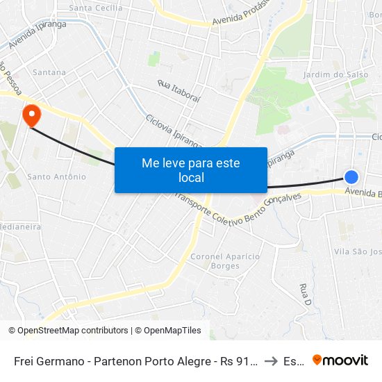 Frei Germano - Partenon Porto Alegre - Rs 91530-040 Brasil to Espm map
