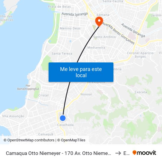 Camaqua Otto Niemeyer - 170 Av. Otto Niemeyer 3385 - Cavalhada Porto Alegre - Rs Brasil to Espm map