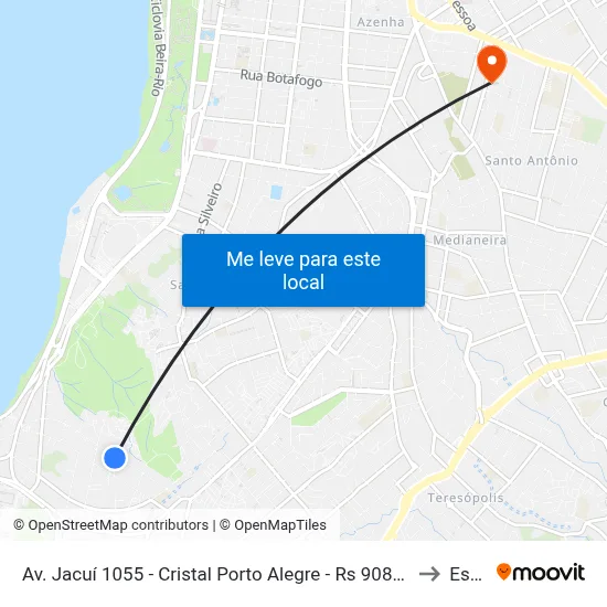 Av. Jacuí 1055 - Cristal Porto Alegre - Rs 90810-150 Brasil to Espm map