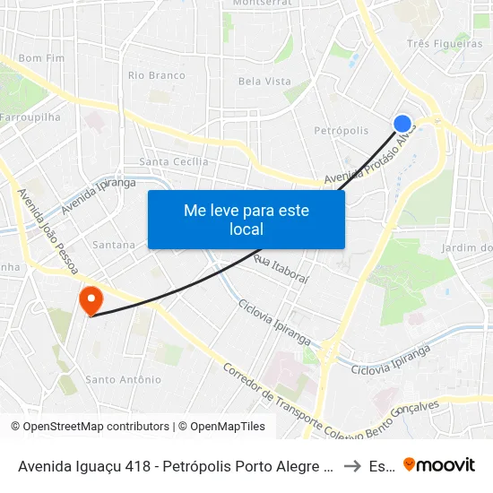 Avenida Iguaçu 418 - Petrópolis Porto Alegre - Rs 90470-230 Brasil to Espm map