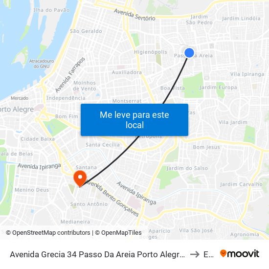Avenida Grecia 34 Passo Da Areia Porto Alegre - Rio Grande Do Sul 91350 Brasil to Espm map