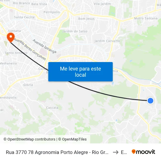 Rua 3770 78 Agronomia Porto Alegre - Rio Grande Do Sul 91540 Brasil to Espm map
