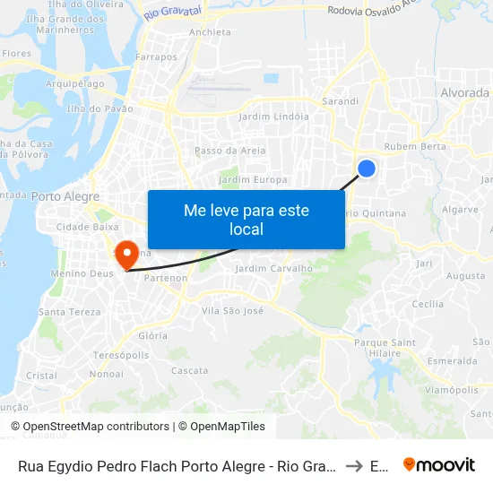 Rua Egydio Pedro Flach Porto Alegre - Rio Grande Do Sul 91240 Brasil to Espm map