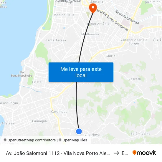 Av. João Salomoni 1112 - Vila Nova Porto Alegre - Rs 91740-830 Brasil to Espm map