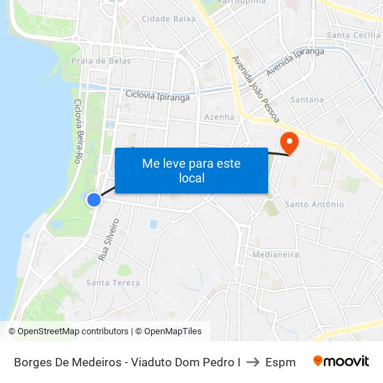 Borges De Medeiros - Viaduto Dom Pedro I to Espm map