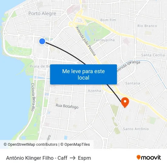 Antônio Klinger Filho - Caff to Espm map