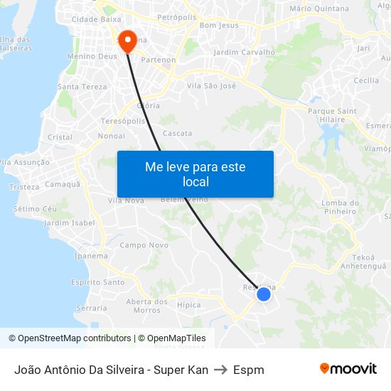 João Antônio Da Silveira - Super Kan to Espm map