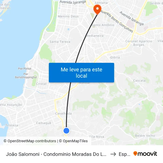 João Salomoni - Condomínio Moradas Do Lago to Espm map