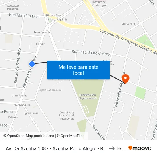 Av. Da Azenha 1087 - Azenha Porto Alegre - Rs 90160-006 Brasil to Espm map