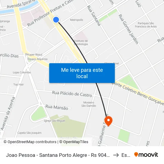 Joao Pessoa - Santana Porto Alegre - Rs 90450-190 Brasil to Espm map