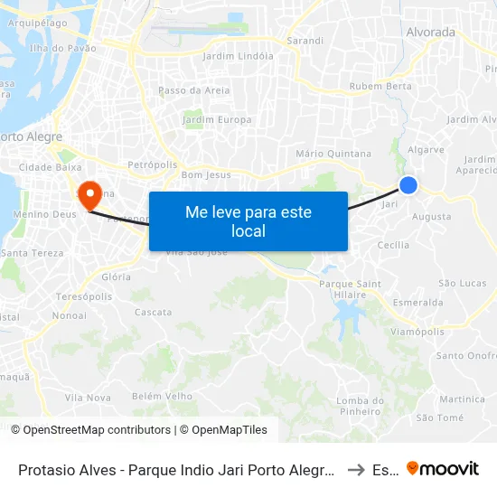 Protasio Alves - Parque Indio Jari Porto Alegre - Rs 94495-000 Brasil to Espm map
